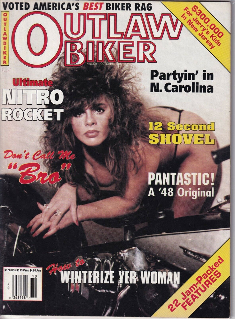 Outlaw Biker Magazine Nitro Rocket 12 Second Shovel October 1991 020419REP