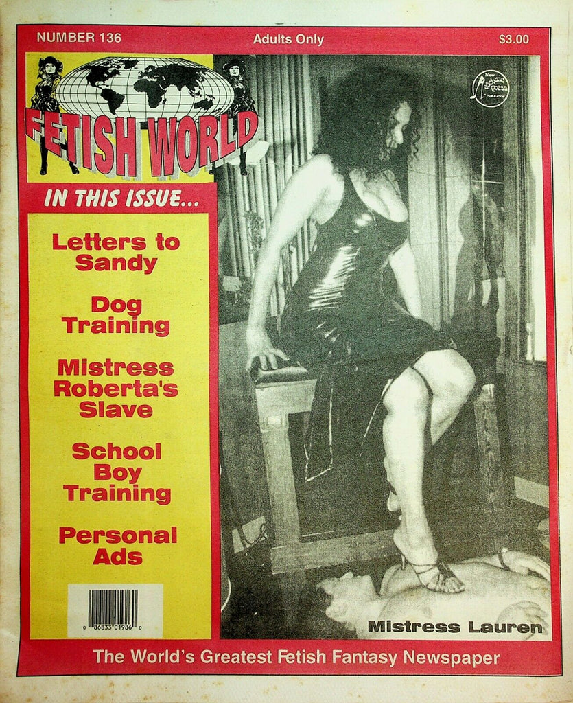 Fetish World Newspaper Mistress Lauren #136 2001 021820lm-ep