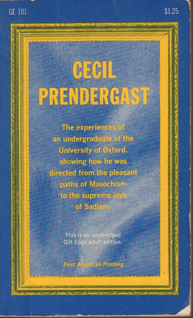 Cecil Prendergast First American Printing 1967 Gilt Edge Adult Book 041318DBEP