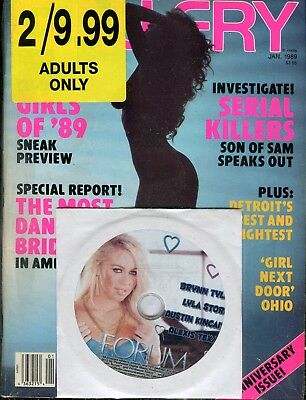 Lot Of 2 Magazines Gallery January 1989/ Hustler December 2013 DVD 030218lm-ep