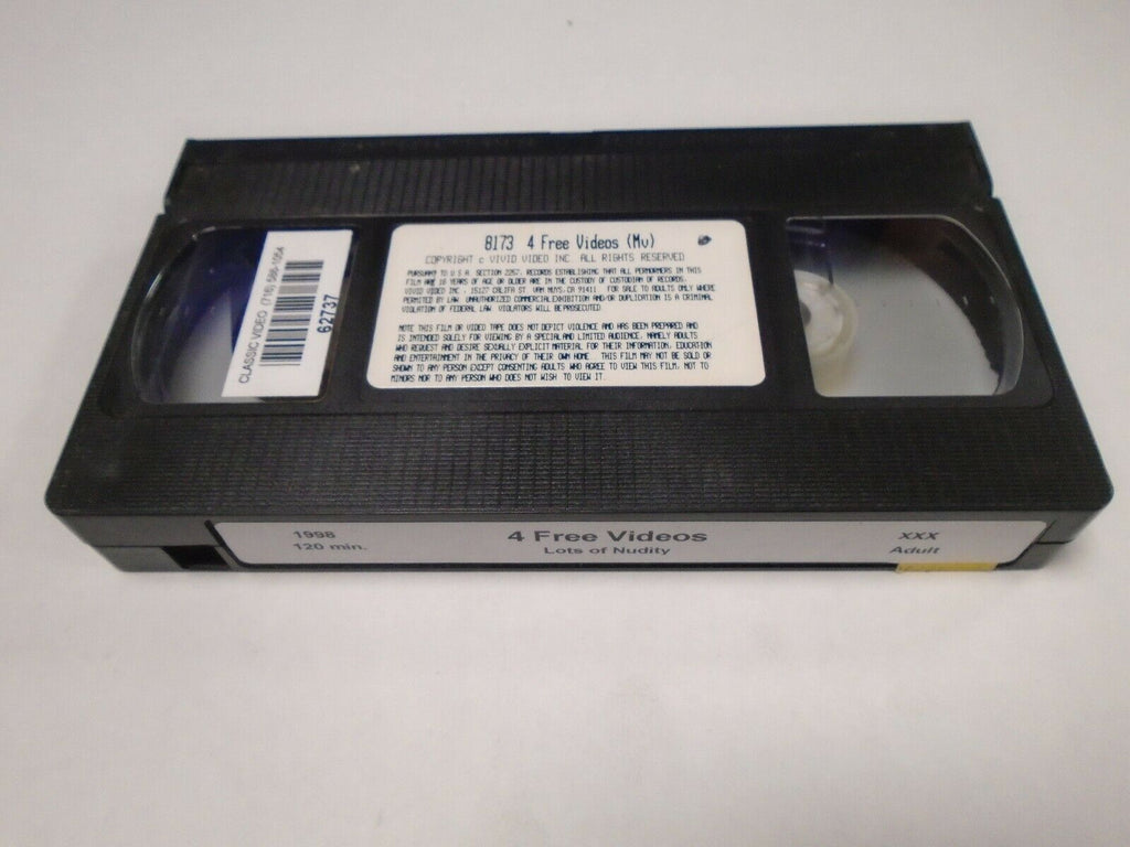 4 Videos Lots of Nudity 1998 120mins Vivid Video Adult VHS 022019AMP3