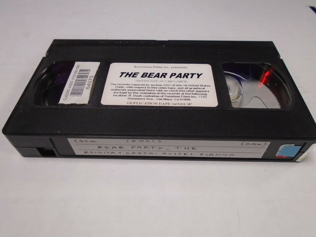 The Bear Party Brigita Greta Alice Dianna 90mins 2001 Adult VHS 011519AMP