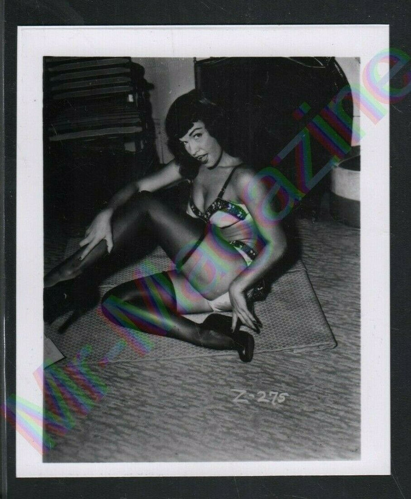 Irving Klaw B&W Risque Bettie Page Pinup 4"x5" Sexy Cheesecake AT42
