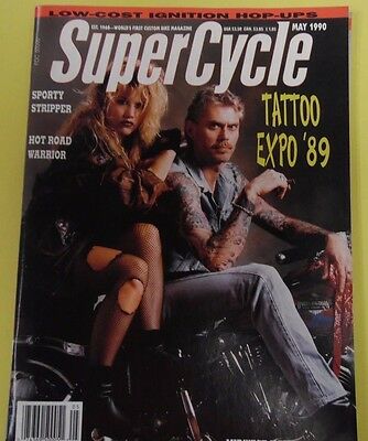 Super Cycle Magazine Tattoo Expo '89 May 1990 18+ 11512lm-epa