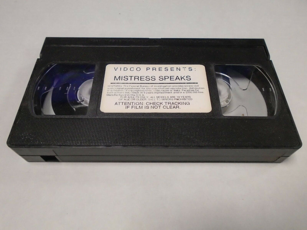 Mistress Speaks Vidco Adult VHS 032119AMP3