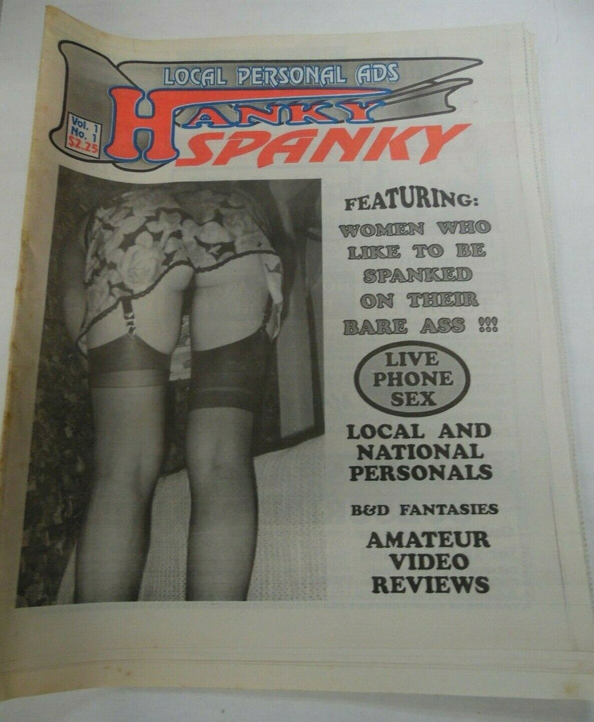 Hanky Spanky Fetish Newspaper Bare Ass Spanking #1 1990's 120719lm-ep