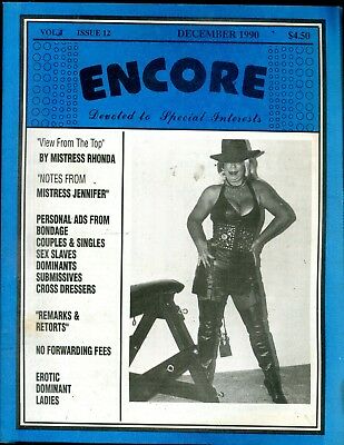 Encore Fetish Contacts Magazine Mistress Jennifer December 1990 042618lm-ep2