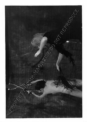 Adult 1990s B&W Photo 5x7 HOM Bondage Brunette Lesbian Bound and Flogged 23PI