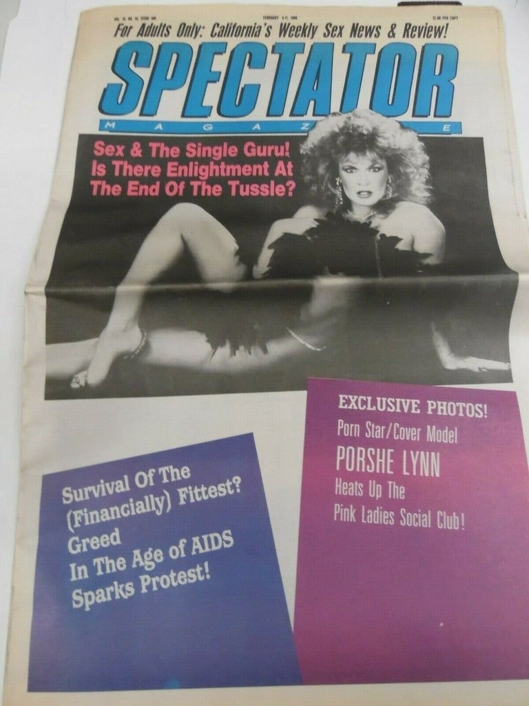 Spectator Newspaper Porsche Lynn #488 1988 w/Nina Hartley Mailer 042919lm-ep2