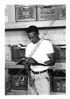 Adult Vintage B&W Photo 5x7 HOM Bondage Ebony Man Ready to be Dominated 53ie