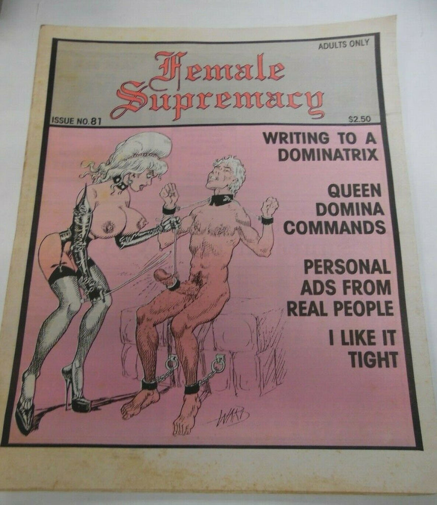 Female Supremacy Fetish Newspaper Queen Domina #81 1990's 120719lm-ep