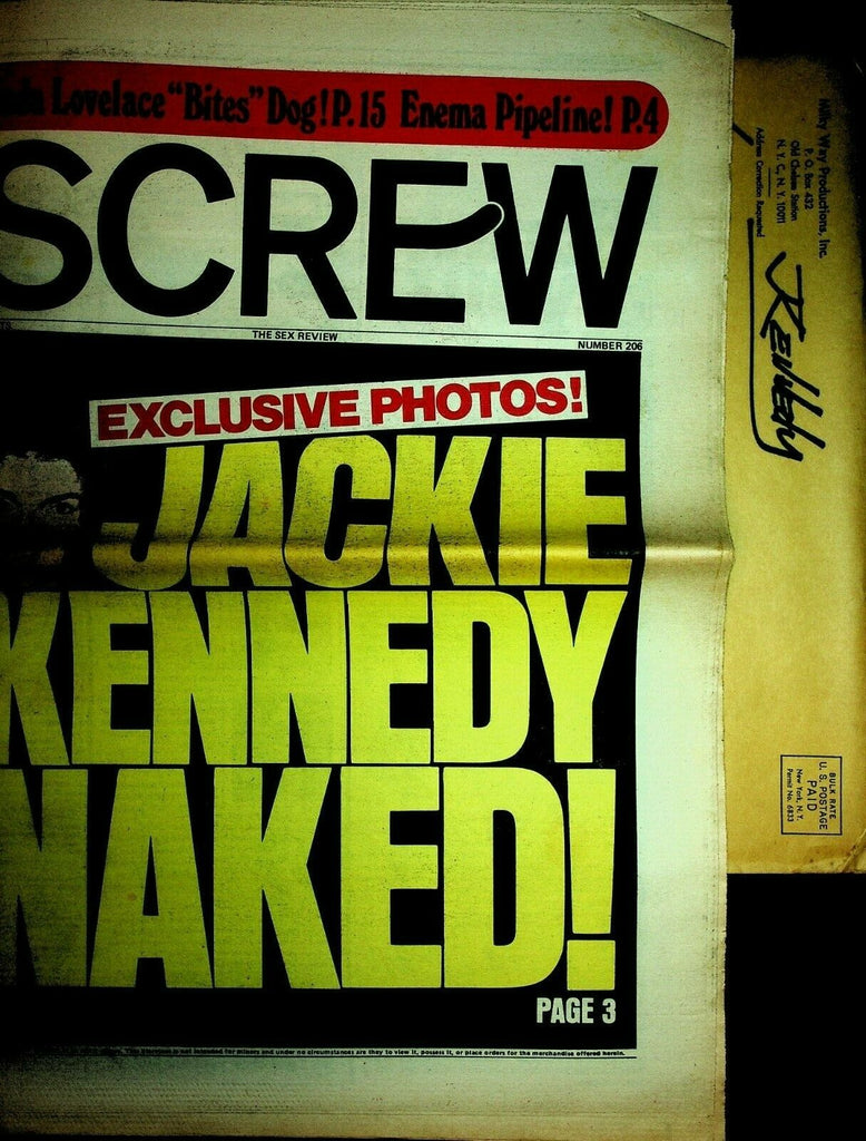 Screw Newspaper Jackie Kennedy Naked #206 February 12, 1973 062420lm-ep