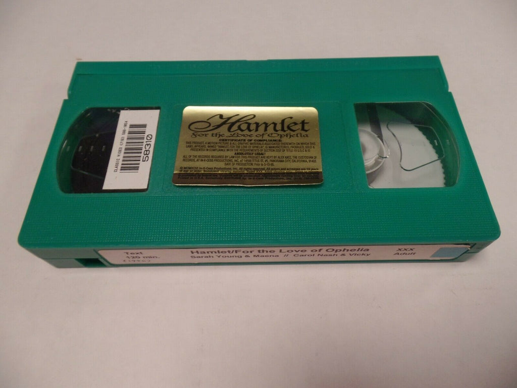 Hamlet For the Love of Ophefia 1996 Carol Nash Vicky Adult VHS 051519AMP