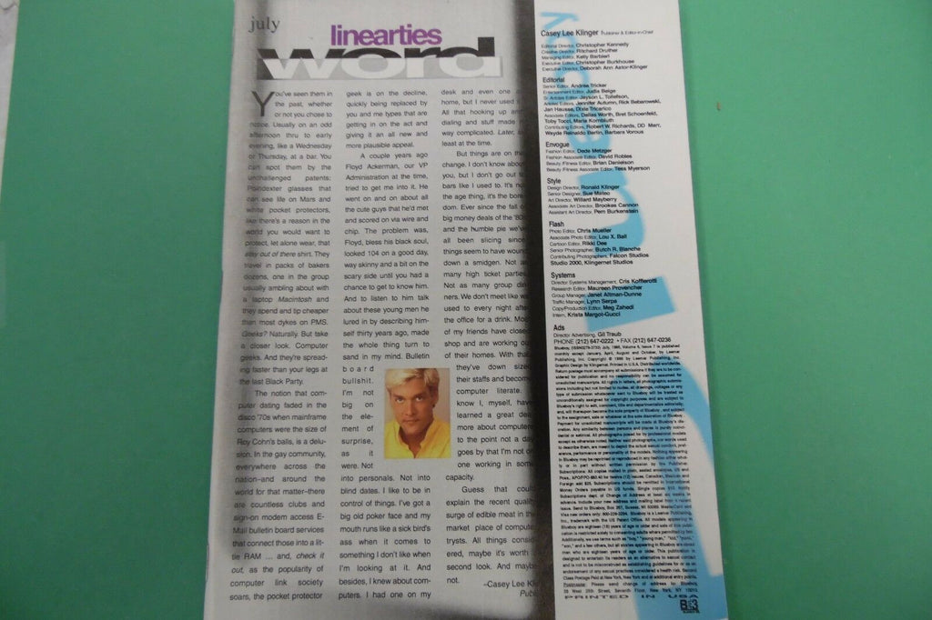 Blueboy Gay Magazine Steve Fox July 1995 Readers Copy 112816lm-ep2