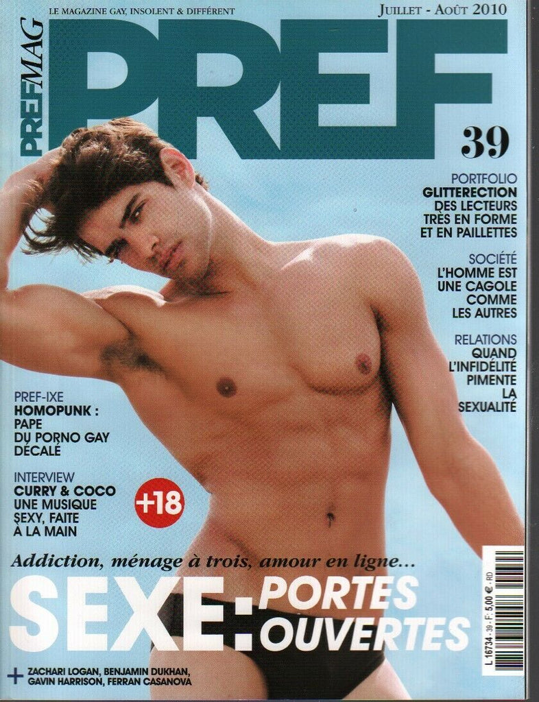 Pref Mag Rare French Gay Interest July-Aug 2010 Zachari Logan 030620AME
