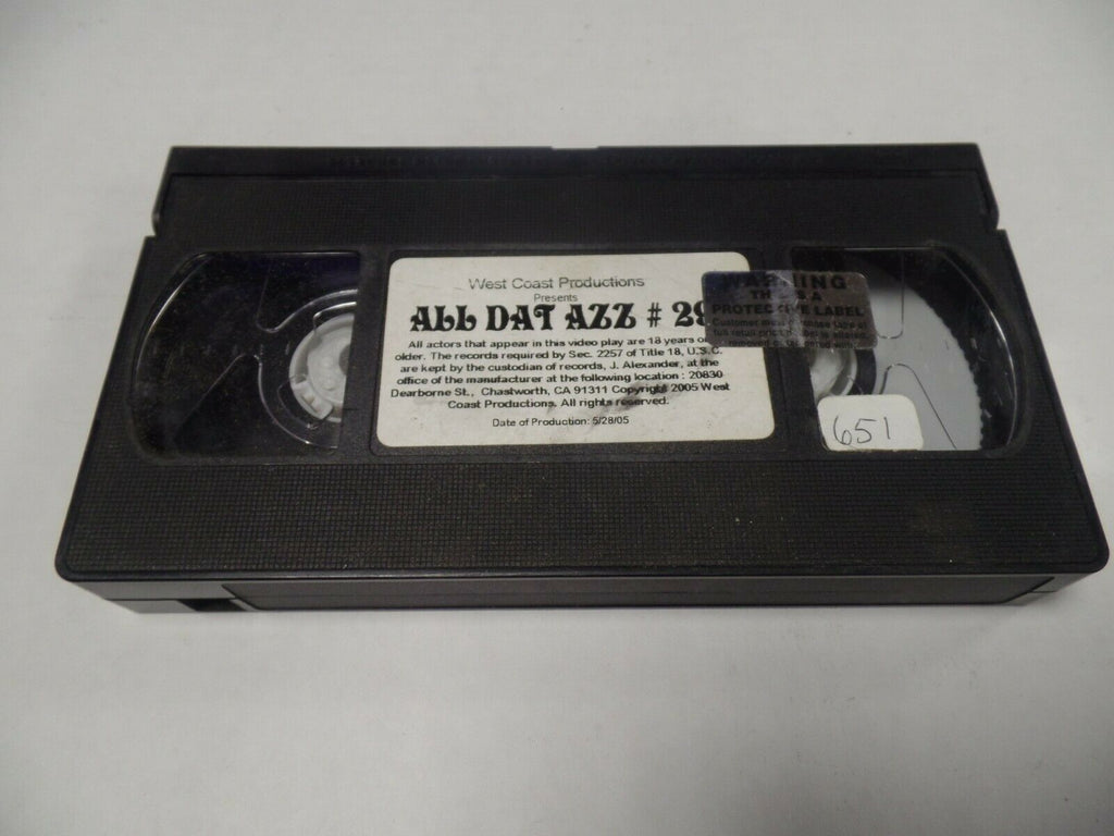 All Day Azz #29 West Coast Productions 2005 Adult VHS 041819AMP