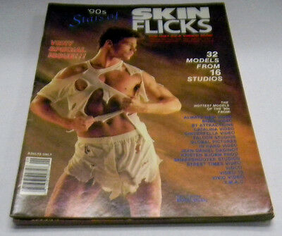 Skin Flicks Gay Adult Magazine 90's Stars September 1990 vg 040414lm-ep