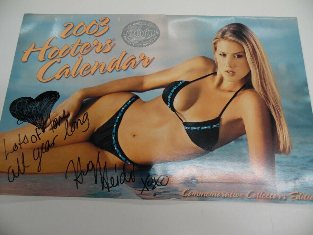 Unbranded Hooters 2003 Wall Calendar 20th Anniversary Signed 17" x 11" 022219lm-ep