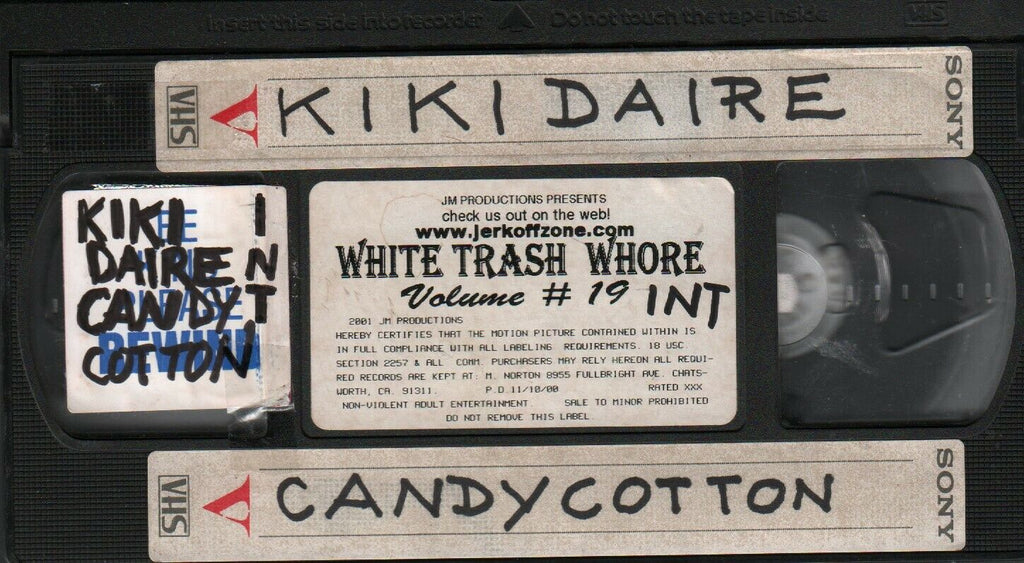 White Trash Whore Vol # 19 2001 JM Productions Adult VHS 021720AMP
