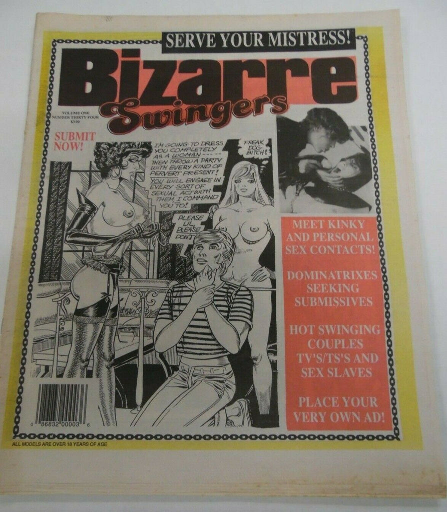 Bizarre Swingers Newspaper Serve Your Mistress! vol.1 #34 1990s 122119lm-ep