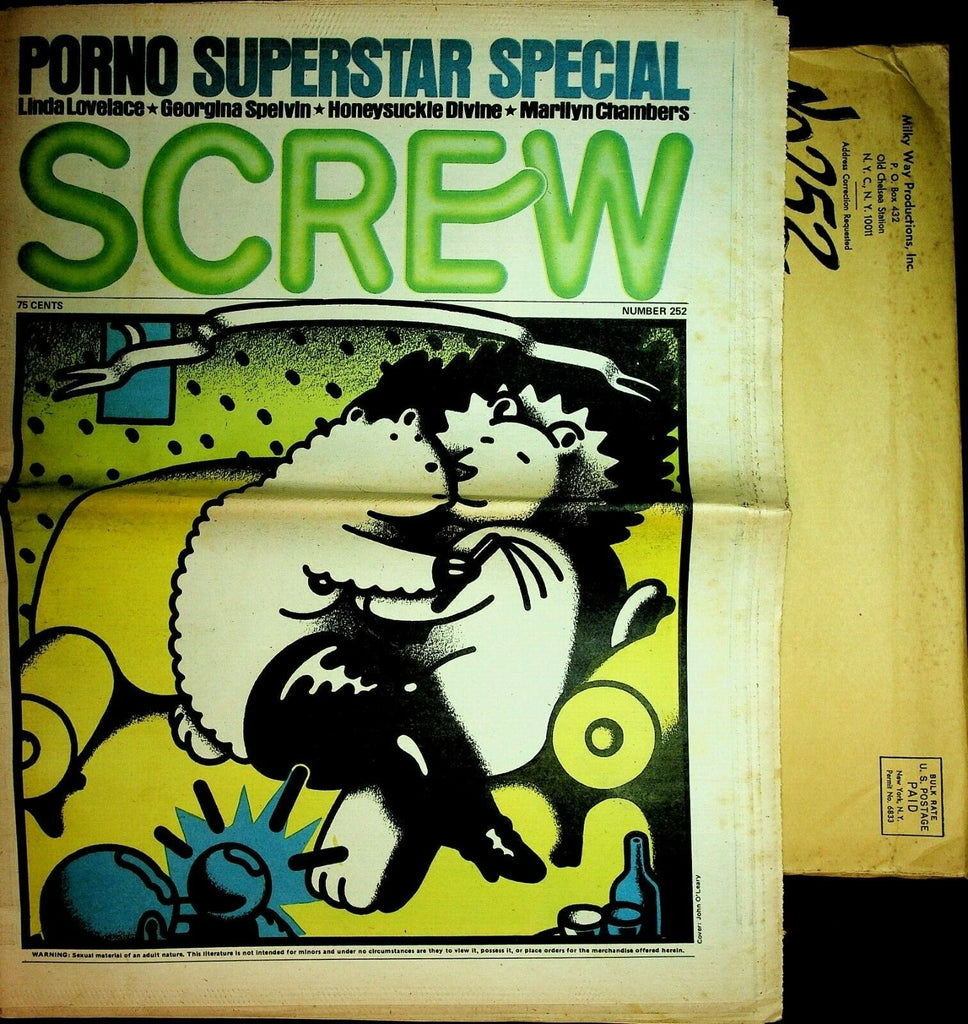 Screw Newspaper Porno Superstar Special #252 December 31, 1973 062420lm-ep