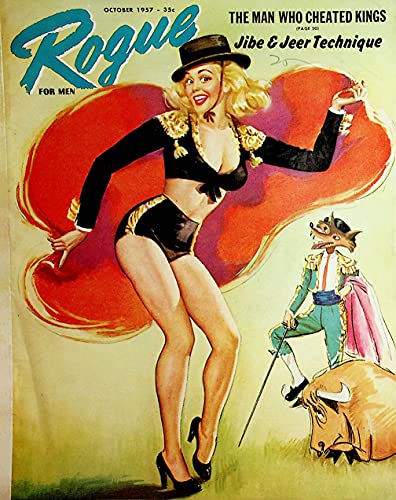 Rogue Men's Magazine Bettie Page Centerfold October 1957