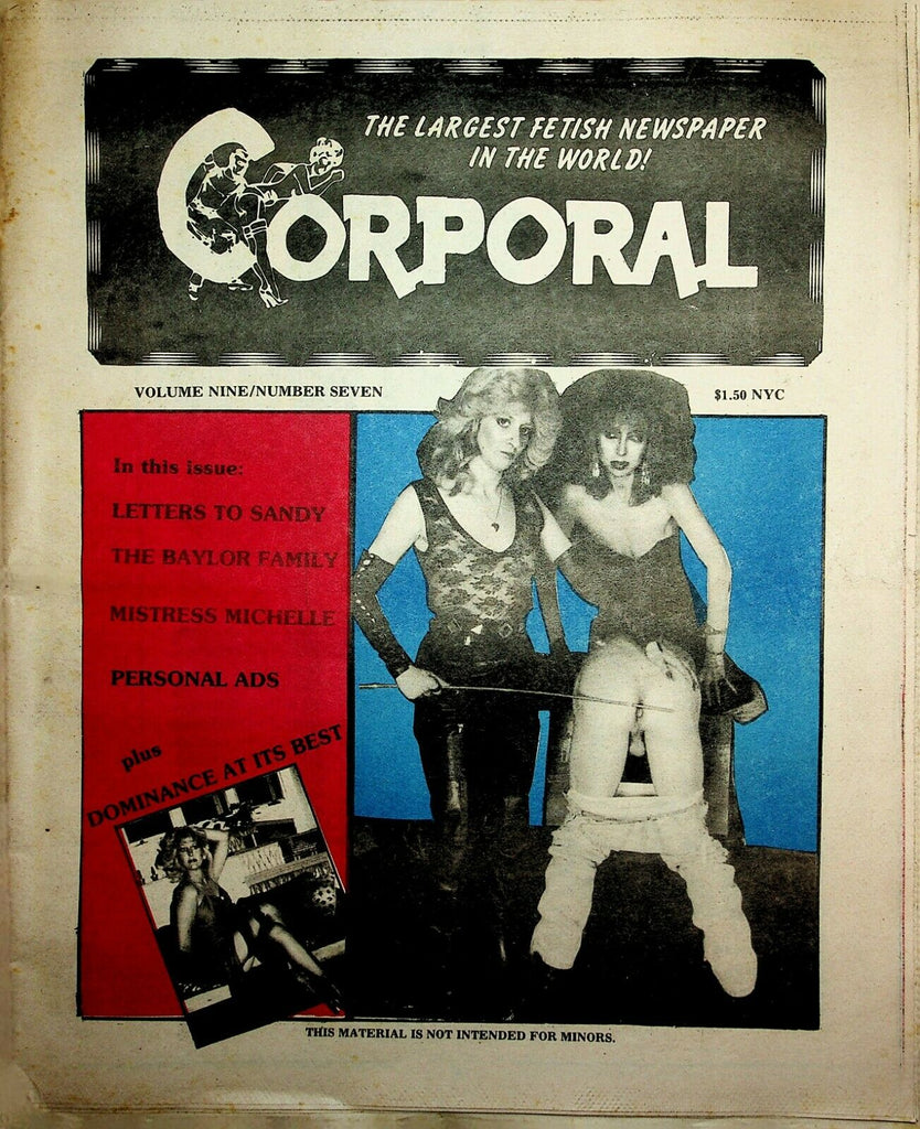 Corporal Fetish Newspaper Mistress Michelle vol.9 #7 1986 022020lm-ep