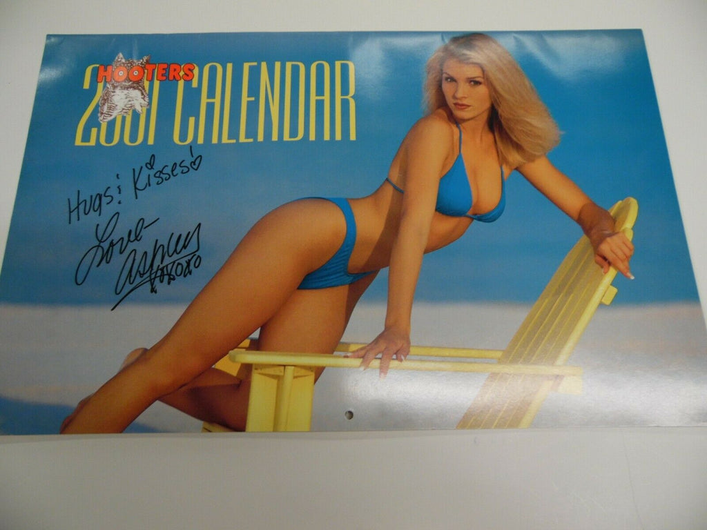Unbranded Hooters 2001 Wall Calendar Ashley , Signed ! 17" x 11" 022219lm-ep