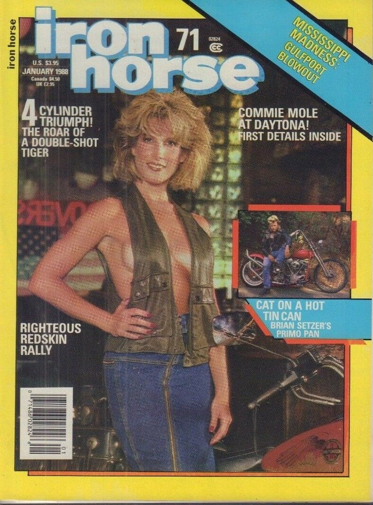 Iron Horse Adult Motorcycle Magazine Brian Setzer January 1988 051518REP