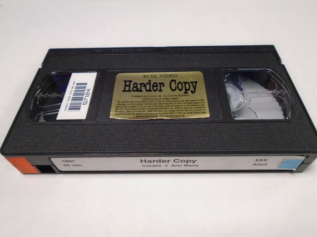 Harder Copy Anne Marie Coralie 1997 88mins Adult VHS 011019AMP