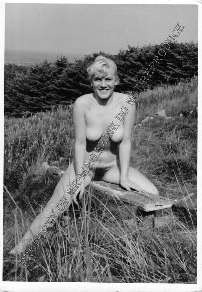Adult Vintage 1950s B&W Photo 4x6 Beautiful Blonde Nude Sexy Nice Body 279FE