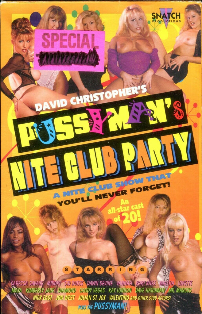 Pussyman's Nite Club Party VHS Caressa Savage/ Midori XXX 021720lm-ep