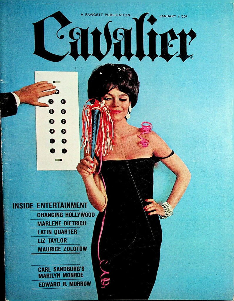 Cavalier Magazine Marlene Dietrich / Liz Taylor January 1963 112420lm-ep