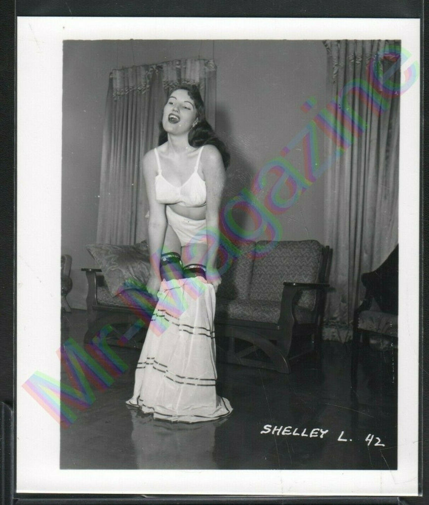 Irving Klaw B&W Risque Pinup 4" x 5" Sexy Brunette Shelley Cheesecake AX85