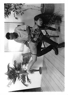 Adult Photo Vintage B&W 5x7 Bondage Sexy Asian Woman Bent Over & Spanked 408YX