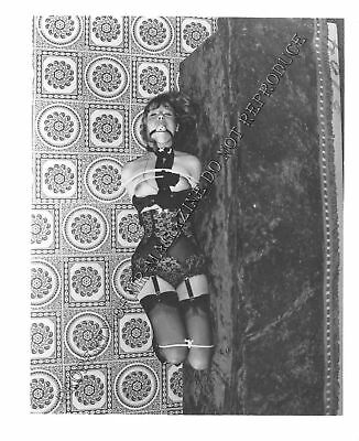 Adult Vintage B&W Photo 4x5 Bondage Sexy Brunette Bound Dominated Tied Up 147HS