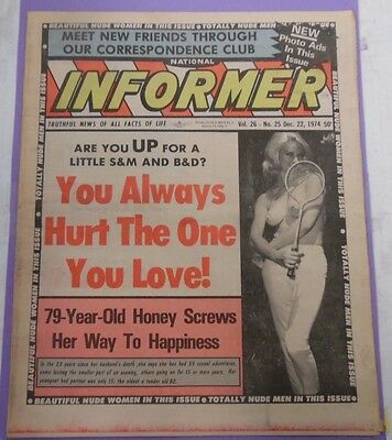 Informer Adult Newspaper S&M and B&D December 22, 1974 011213lm-epa