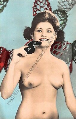Adult Picard Paris Vintage 3.5x5.5 Beautiful Brunette Pinup Posing Nude 210XV