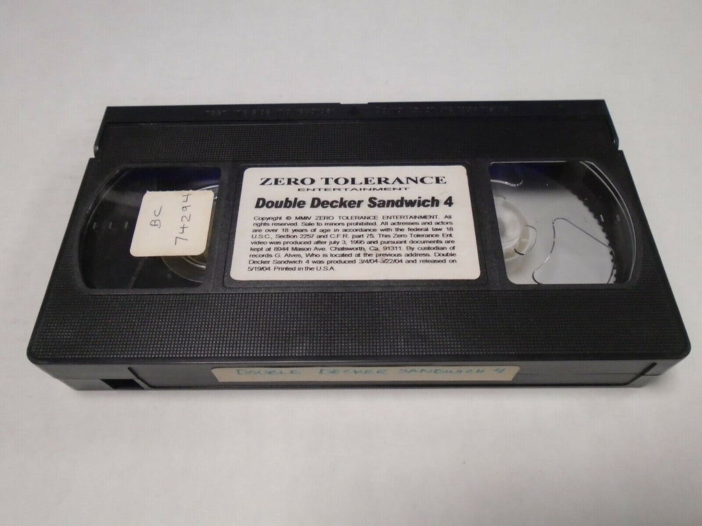 Double Decker Sandwich 4 Zero Tolerance 2004 Adult VHS 031419AMP2