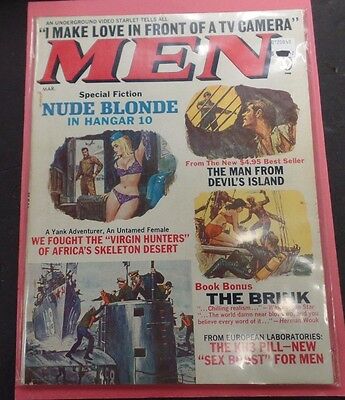 Men Adult Magazine Nude Blonde March 1969 vg 122215lm-ep