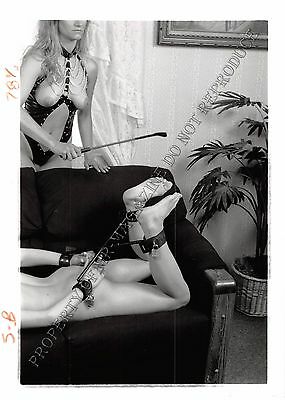 Adult 1990s B&W Photo 5x7 Bondage Beautiful Asian Woman Bound Dominated 205PP