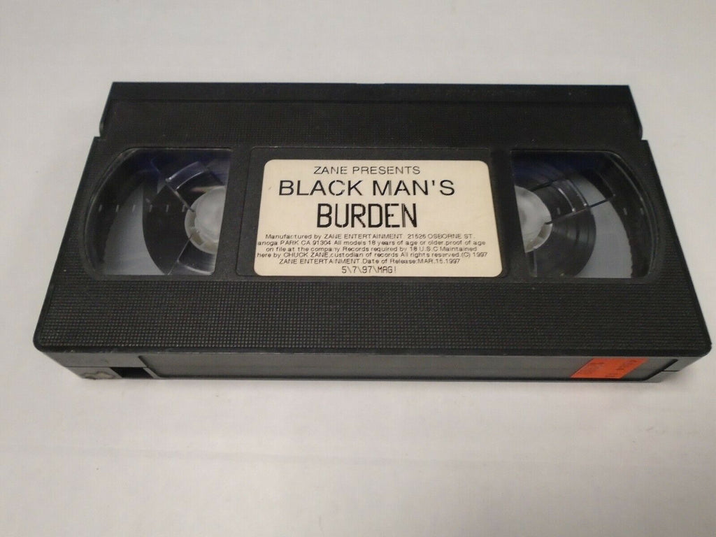 Black Man's Burden Zane Ent 1997 Adult VHS 070519AMP