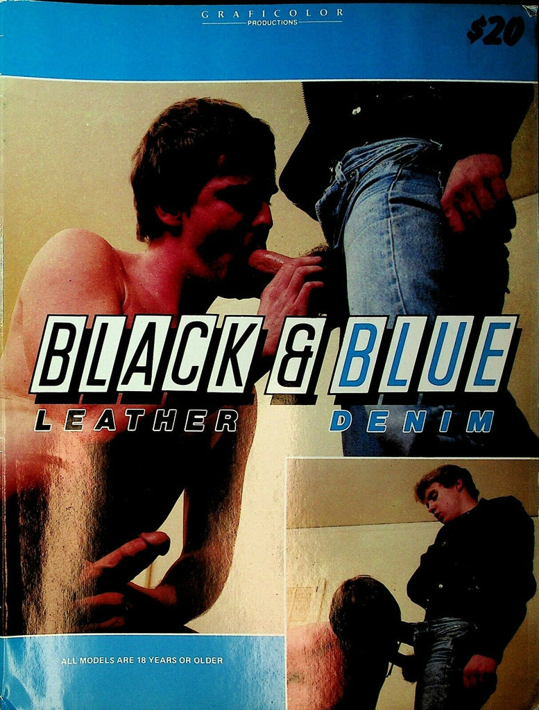 Black Leather & Blue Denim Gay Magazine #1 1990's 040420lm-ep