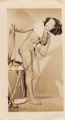 Adult Vintage B&W Photo 2.5x4 Sexy Pin Up Lesbians Undressing Strip Tease 120HR