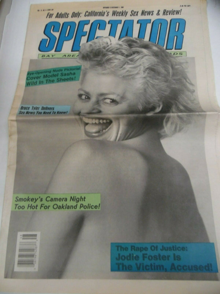 Spectator Newspaper Sasha #530 1988 w/Nina Hartley Mailer 042919lm-ep2