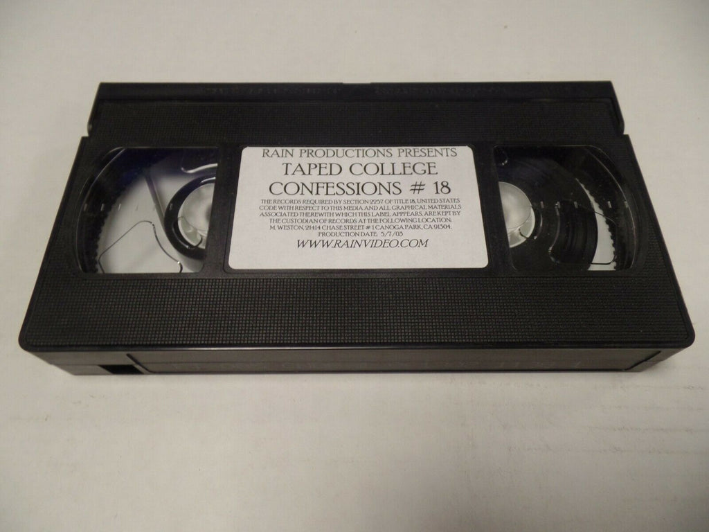 Taped College Confessions #18 Rain Productions Adult VHS 051519AMP