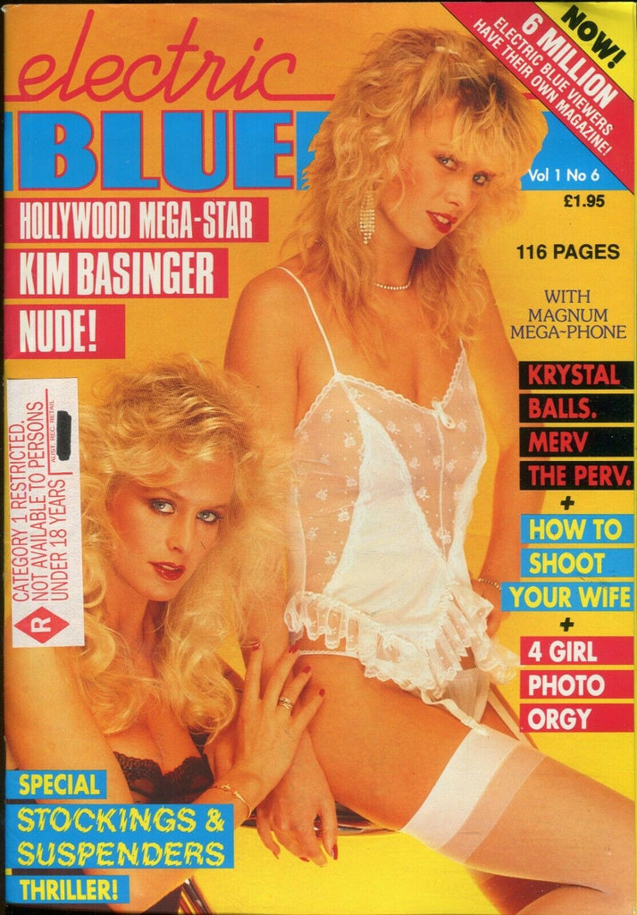 Electric Blue Magazine Kim Basinger Nude! vol.1 #6 1989 092219lm-ep
