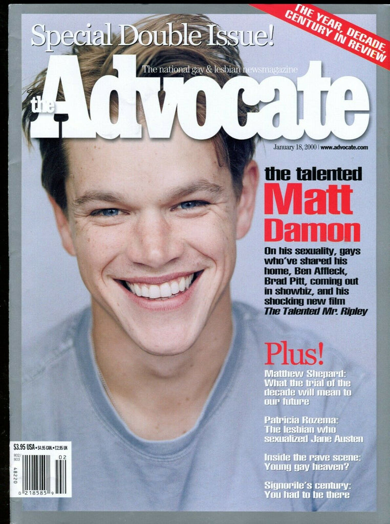 The Advocate Gay & Lesbian Magazine Matt Damon January 18, 2000 051519lm-ep