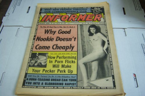 National Informer Adult Magazine "Why Good Nookie Doesn't Come Cheaply " Vol.27 #5 February 2,1975