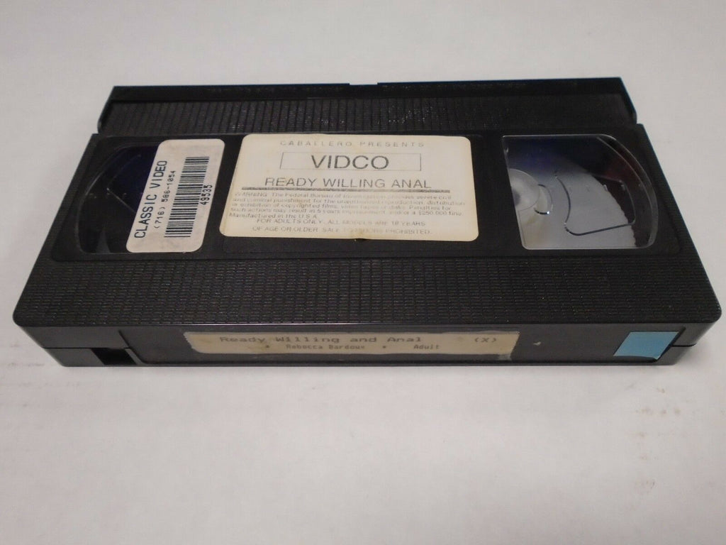 Ready Willing Anal Rebecca Bardoux Caballero Adult VHS 012419AMP2